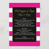 Vegas voor Vows Bachelorette Itinerary Programmakaart (Achterkant)