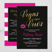 Vegas voor Vows Bachelorette Itinerary Programmakaart (Voorkant / Achterkant)