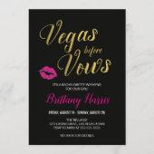 Vegas voor Vows Bachelorette Itinerary Programmakaart (Voorkant)