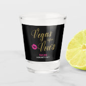 Vegas Voor Vows Bachelorette Shot Glass Shot Glas (Voorkant)