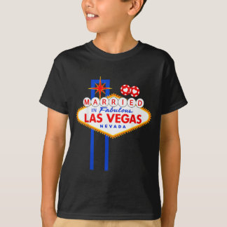 Vegas vrijgezellenfeest getrouwd in Vegas bruidego T-shirt