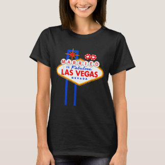 Vegas vrijgezellenfeest getrouwd in Vegas bruidego T-shirt