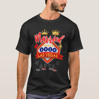 Vegas vrijgezellenfeest getrouwd in Vegas Bruidego T-shirt