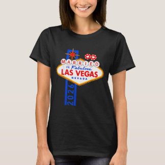 Vegas vrijgezellenfeest getrouwd in Vegas bruidego T-shirt