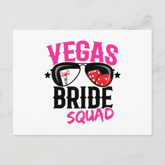 Vegas Weddenschap Bachelorette Squad Vegas Briefkaart (Voorkant)
