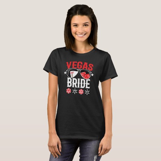Vegas Wedding - Bride - Vegas Bachelorette Party T-shirt (Voorkant volledig)