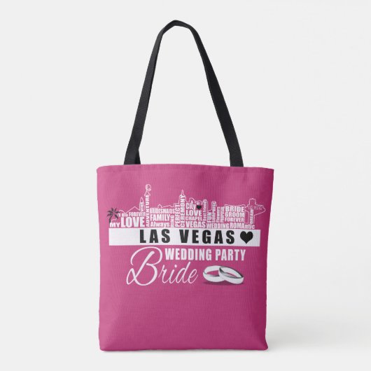 Vegas Wedding Gift Ideas - Bride Wedding Bag Tote Bag (Achterkant)