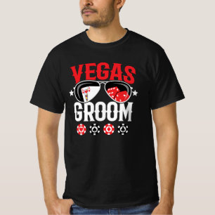 Vegas Wedding - Groom - Vegas Bachelor Party Squad T-shirt
