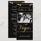 Vegas Wedding Program Sjabloon (Voorkant / Achterkant)