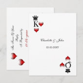 Vegas Wedding rsvp-kaart Uitnodiging Briefkaart (Voorkant / Achterkant)