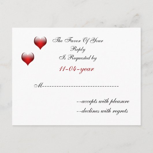 Vegas Wedding rsvp-kaart Uitnodiging Briefkaart (Achterkant)
