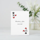 Vegas Wedding rsvp-kaart Uitnodiging Briefkaart (Staand voorkant)