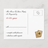 Vegas Wedding rsvp-kaart Uitnodiging Briefkaart (Achterkant)