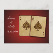 Vegas Wedding rsvp-kaart Uitnodiging Briefkaart (Voorkant)