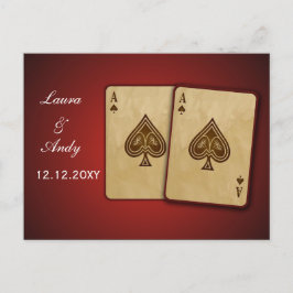 Vegas Wedding rsvp-kaart Uitnodiging Briefkaart