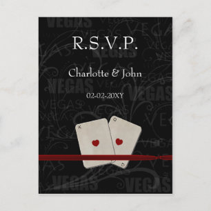Vegas Wedding rsvp-kaart Uitnodiging Briefkaart