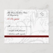 Vegas Wedding rsvp-kaart Uitnodiging Briefkaart (Achterkant)