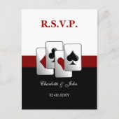 Vegas Wedding rsvp-kaart Uitnodiging Briefkaart (Voorkant)