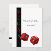 Vegas Wedding rsvp-kaart Uitnodiging Briefkaart (Voorkant / Achterkant)