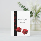 Vegas Wedding rsvp-kaart Uitnodiging Briefkaart (Staand voorkant)