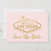 Vegas Wedding Sign Foto Save the Date (Voorkant)