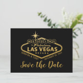 Vegas Wedding Sign Foto Save The Date (Staand voorkant)