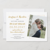 Vegas Wedding Sign Foto Save The Date (Achterkant)
