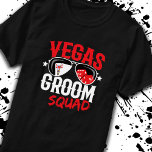 Vegas Wedding - Vegas Bachelor Party - Groom Squad T-shirt<br><div class="desc">Een Vegas Bachelor Party plannen? Deze overeenkomende Groom Squad design zijn het perfecte huwelijk in Vegas groomsmen gift & bruiloft party groep! Draai je kop op de strip van Las Vegas, gok wat in het casino, of dag drink poolside in een Vegas club. Kenmerken "Vegas Groom Squad" en zonnebrillen voor...</div>