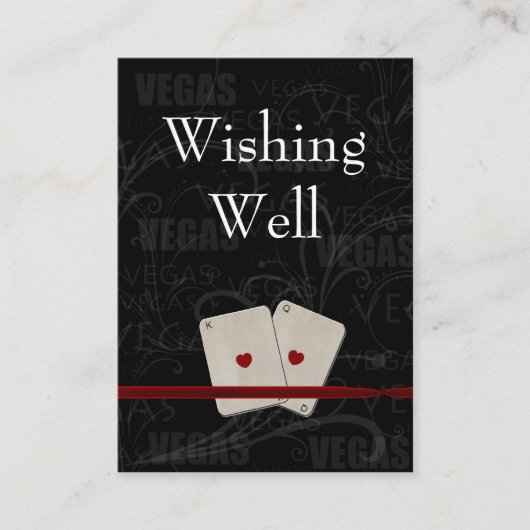 Vegas Wedding Wishing Well Cards Informatiekaartje (Voorkant)