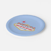 Vegas Welcome Sign Style Personaliseren Papieren Bordje (Gekanteld)