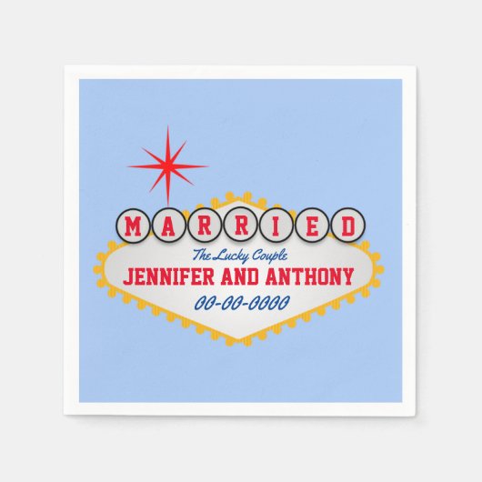 Vegas Welcome Sign Style Personaliseren Servet (Voorkant)