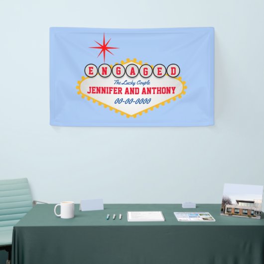 Vegas Welcome Sign Style Personaliseren Spandoek (Beurs)