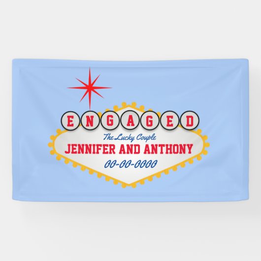 Vegas Welcome Sign Style Personaliseren Spandoek (Horizontaal)