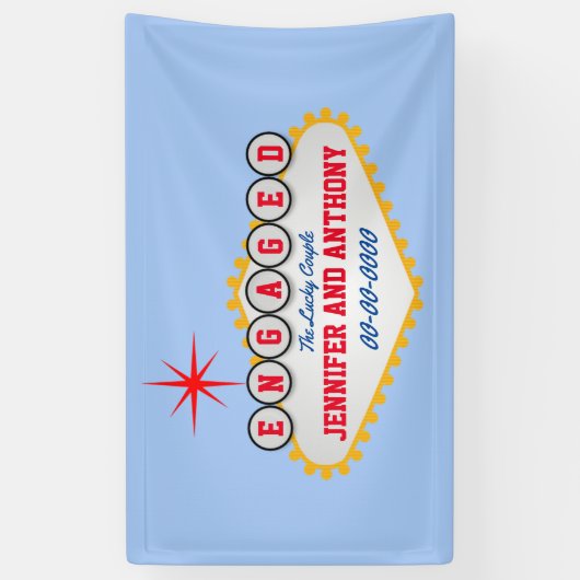 Vegas Welcome Sign Style Personaliseren Spandoek (Verticaal)