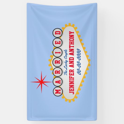 Vegas Welcome Sign Style Personaliseren Spandoek (Verticaal)