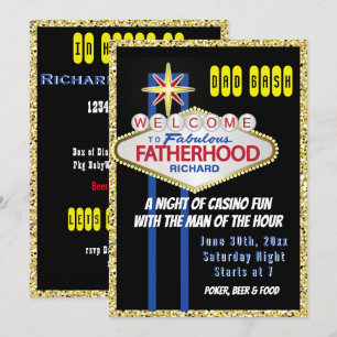 Vegas Welkom bij Fabulous Fatherhood Baby shower Kaart