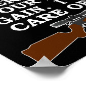 Vegatarian Favor Funny Hunting Poster blk (Hoek)