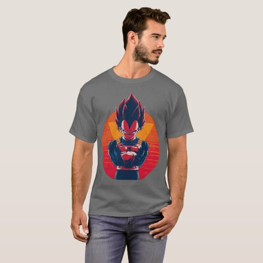 vegeta retro t-shirt (Voorkant volledig)