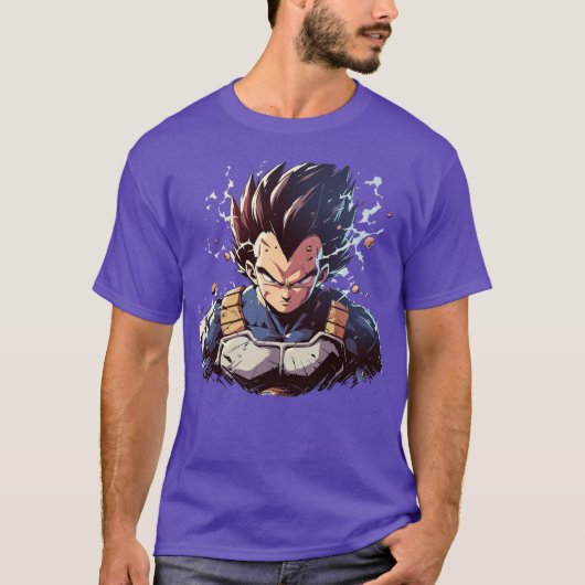 vegeta stijl grappig t-shirt (Voorkant)