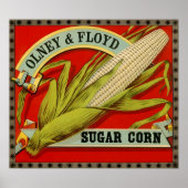  vegetabel, Olney & Floyd Sugar Corn Poster (Voorkant)