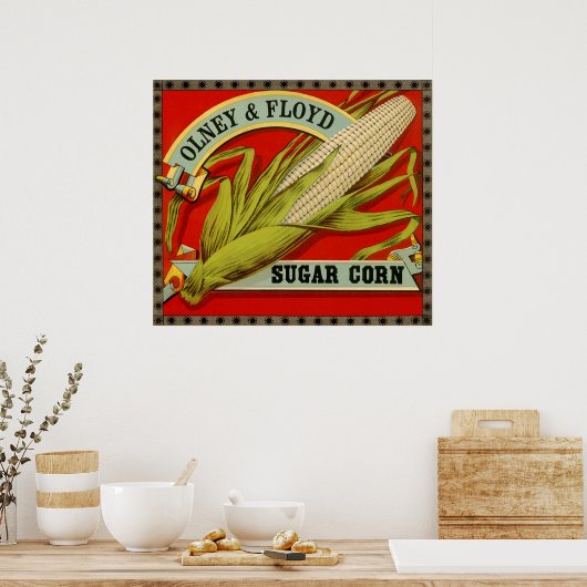  vegetabel, Olney & Floyd Sugar Corn Poster (Keuken)