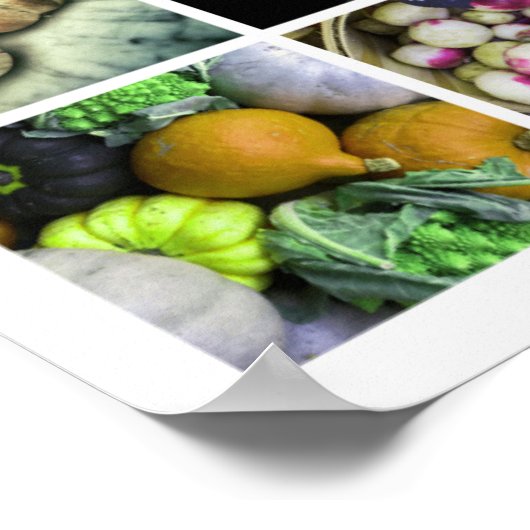 VEGETABELLEN Collage - Geel/groen Poster (Hoek)