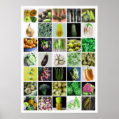 VEGETABELLEN Collage - Geel/groen Poster (Voorkant)