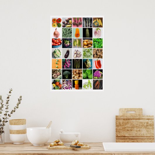 VEGETABELLEN Collage Poster (Keuken)