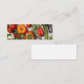 Vegetable and Herb Harvest Mini Visitekaartje (Voorkant / Achterkant)