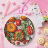 Vegetable and Herb Harvest Papieren Bordje (Feest)