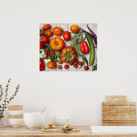 Vegetable and Herb Harvest Poster (Keuken)