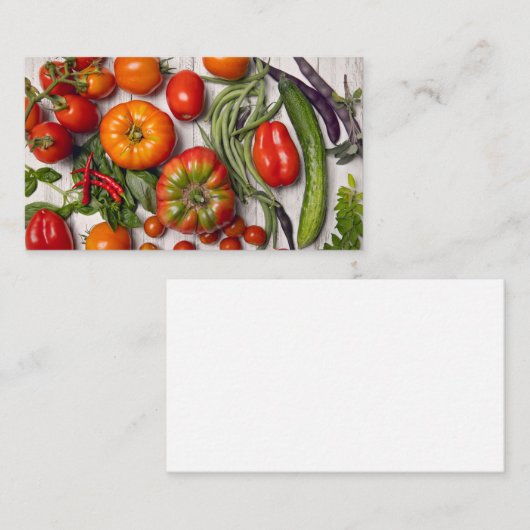 Vegetable and Herb Harvest Visitekaartje (Voorkant / Achterkant)