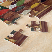 Vegetable and Spice Market at Benares, c.1840 (gou Legpuzzel (Zijkant)