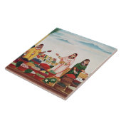 Vegetable and Spice Market at Benares, c.1840 (gou Tegeltje (Zijkant)